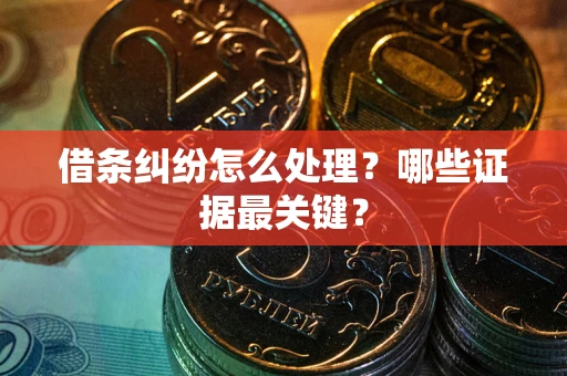 武汉借条纠纷怎么处理？哪些证据最关键？
