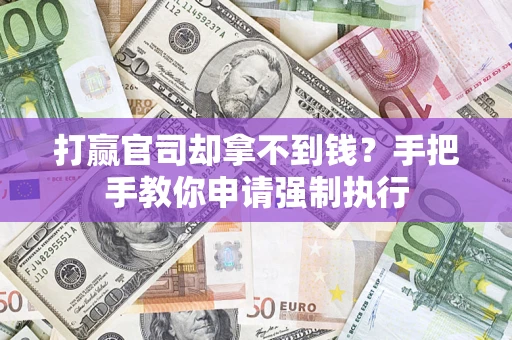 武汉打赢官司却拿不到钱？手把手教你申请强制执行