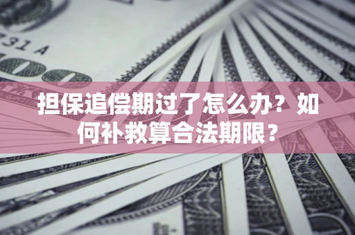 武汉担保追偿期过了怎么办？如何补救算合法期限？