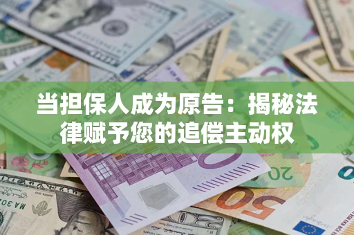 武汉当担保人成为原告：揭秘法律赋予您的追偿主动权